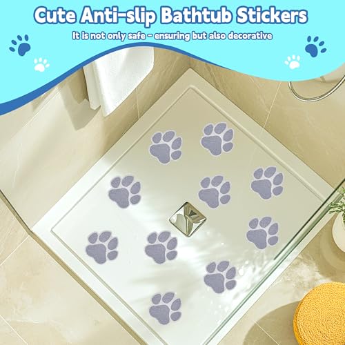 20PCS Dog Paw Non Slip Bathtub Stickers with Scraper