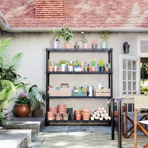 4 Tier Metal Garage Shelving (4 Count)