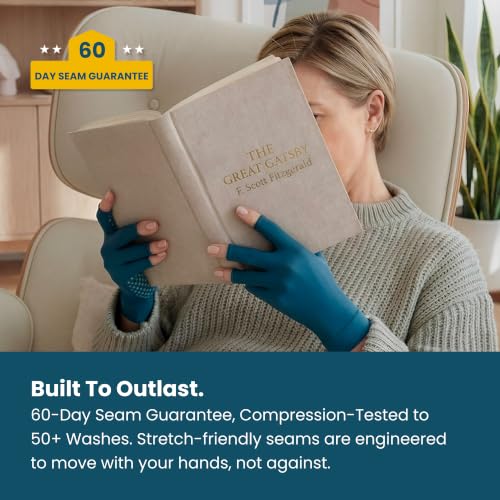 Fingerless Compression Gloves for Men & Women for Everyday Comfort & Hand Support