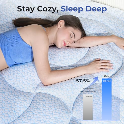 Dual Layer 4 Inch Cooling Memory Foam Mattress Topper King Size