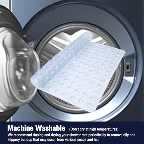 Extra Long Bathtub Mat Non Slip Bath Mat Clear 40"x16" Full Size