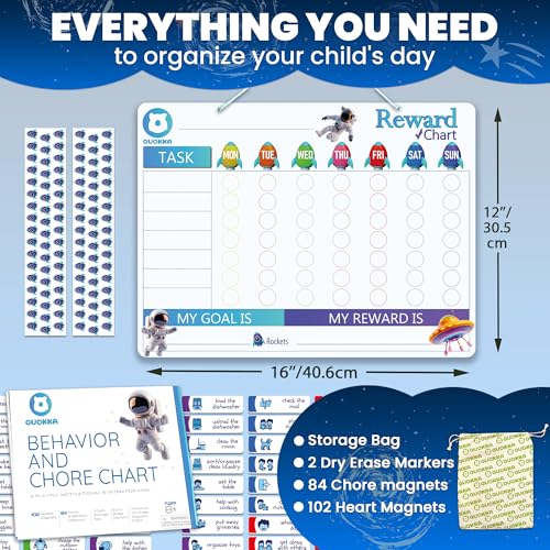 Magnetic Behavior Chore Chart for Kids at Home