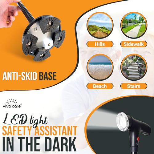 Walking Cane with Light & Alarm