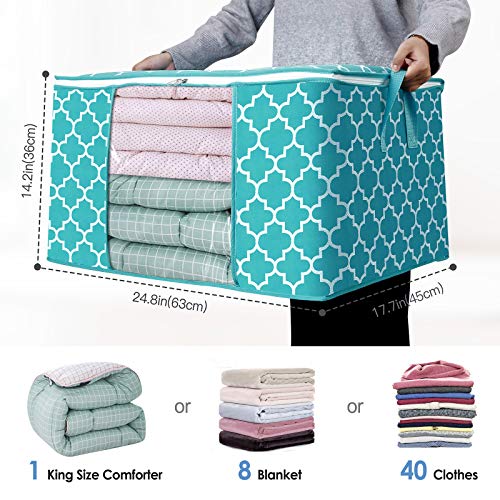 Storage Bags 100L 3Pack Clothes Organization and Storage Containers (3 Count)