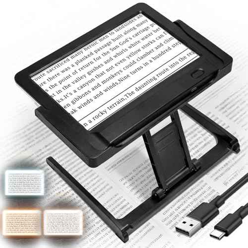 6X Large Magnifying Glass for Reading Full Page Magnifier for Reading 7.8in
