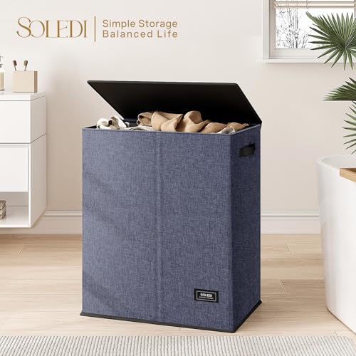Large Double Laundry Hamper with Lid