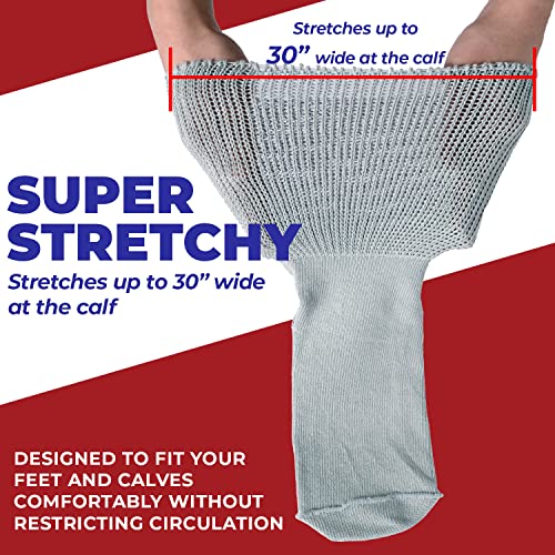 2 Pairs Extra Wide Socks For Swollen Feet