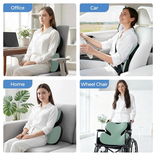 Ergonomic Memory Foam Lumbar Support Pillow for Car