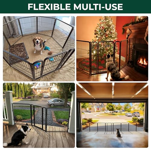 Dog Gate Extra Wide Adjustable for Openings Up to 83"