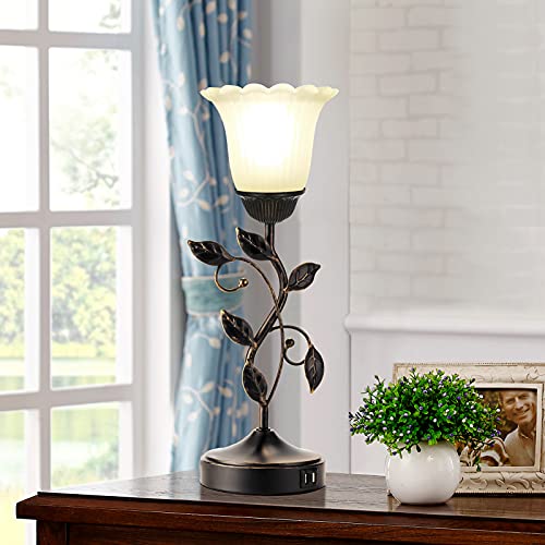 Touch Leaf Bedside Table Lamp with 2 USB Ports Nightstand Lamps - Bel Marant