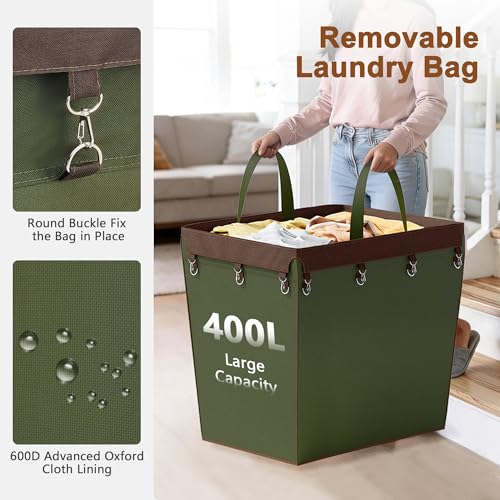 Large Laundry Cart with Wheels