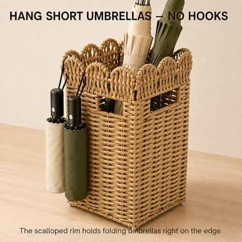 Woven Umbrella Holder for Entryway