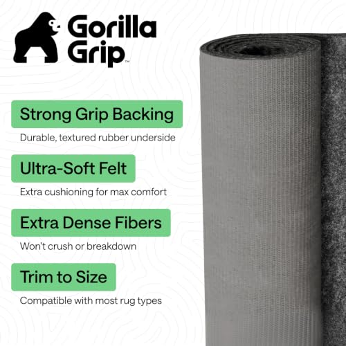 Felt Rug Pad for Hardwood Floors with Rubber Backing (20 Sq Ft)