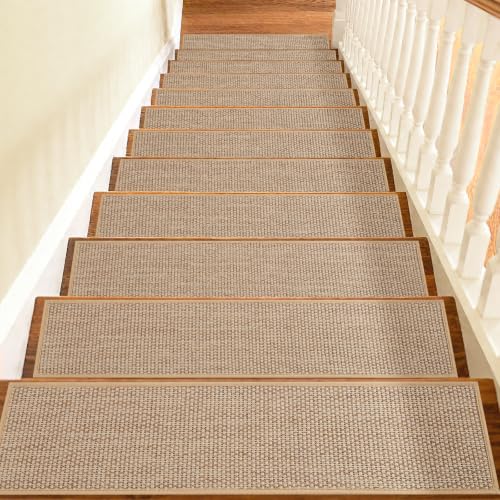 Linen Stair Treads for Wooden Steps Indoor