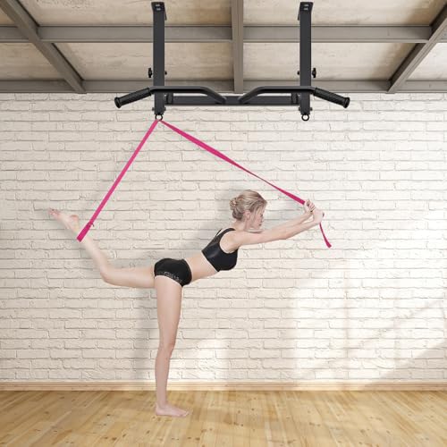 24" Height Adjustable Pull Up Bar Ceiling Mount Chin Up Bar