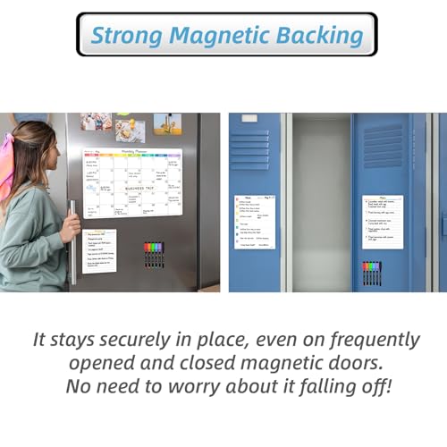 Magnetic Monthly Calendar Whiteboard Set for Refrigerator