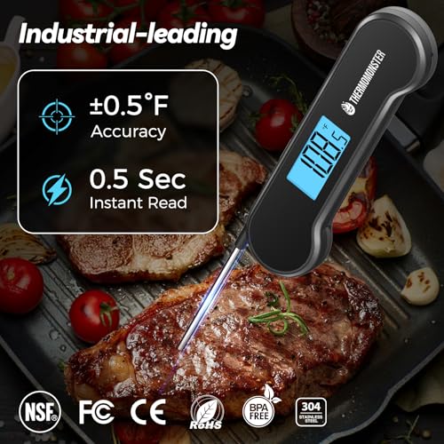 0.5 Sec Instant Read Meat Thermometer Digital for Cooking