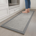 Kitchen Rugs Non Slip Washable Kitchen Mat Anti Fatigue Gray 17"x59" (6.96 Sq Ft)