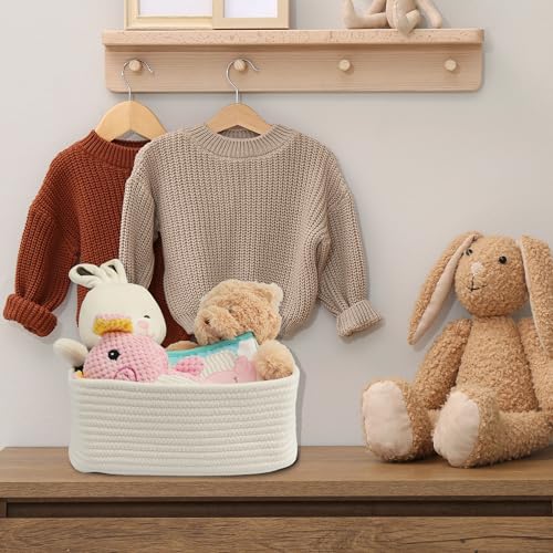 Small Woven Storage Baskets for Shelves (3 Count)