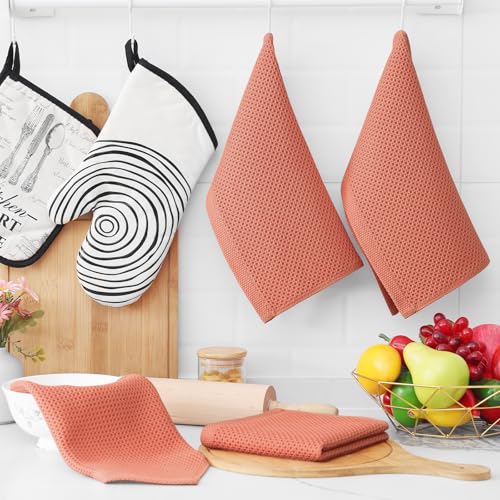 100% Cotton Waffle Weave Kitchen Dish Cloths 8 (8 Count)