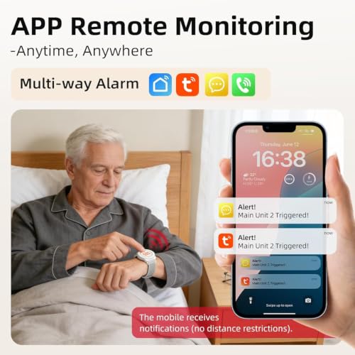 Wi Fi Wireless Caregiver Pager Call Button for Elderly at Home (5 Count)