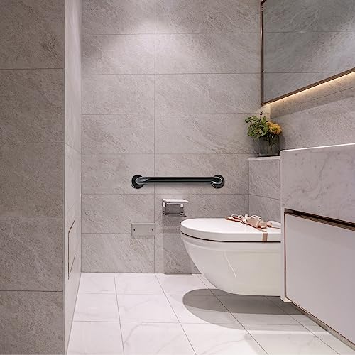 24 Inch Matte Black Grab Bar for Shower (4 Count)