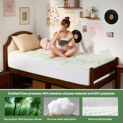 Twin XL Mattress Topper Viscose Bamboo - Bel Marant