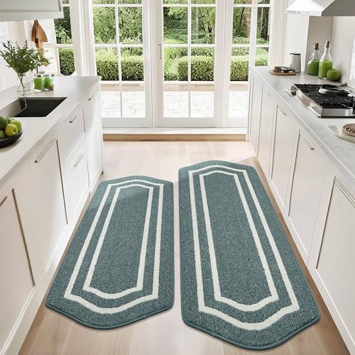 Kitchen Rugs Set of 2 Non Slip Kitchen Mats for Floor (2 Count)