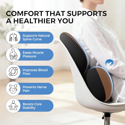 Ergonomic Memory Foam Lumbar Support Pillow for Car