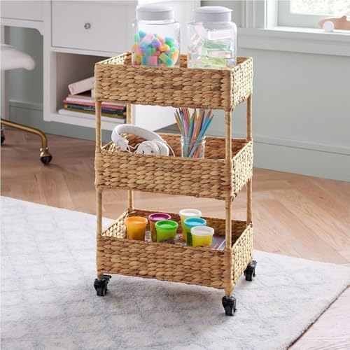 Wicker 3 Tier Rolling Cart - Bel Marant