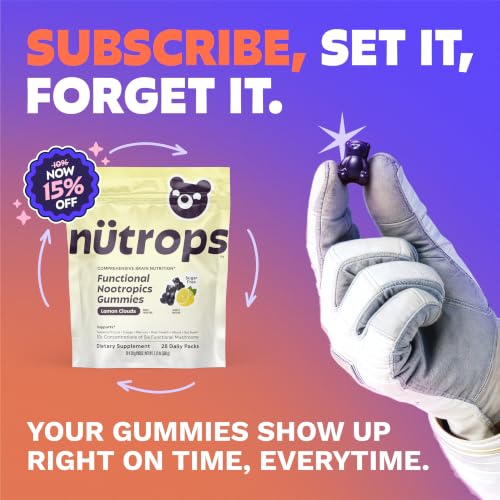 Nutrops Nootropics Mushroom Gummies for Brain Health (224 Count)