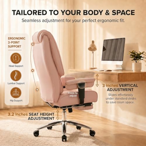 DJ.Wang Big and Tall Office Chair 400lbs
