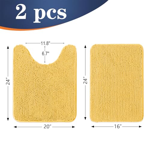 Chenille Bathroom Rugs Mats Sets 2 Piece