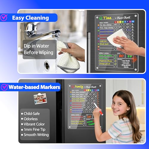 Acrylic Magnetic Chore Chart for Kids