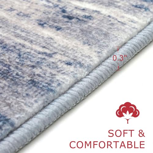 Modern Abstract Washable Rug Runner 2.6x10 Hallway Rug Runner Non