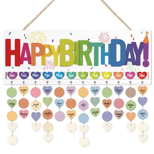 KAlRNE Happy Birthday Wooden Hanging Sign