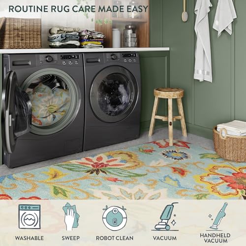 Floral Extra Long Runner Rugs for Hallways