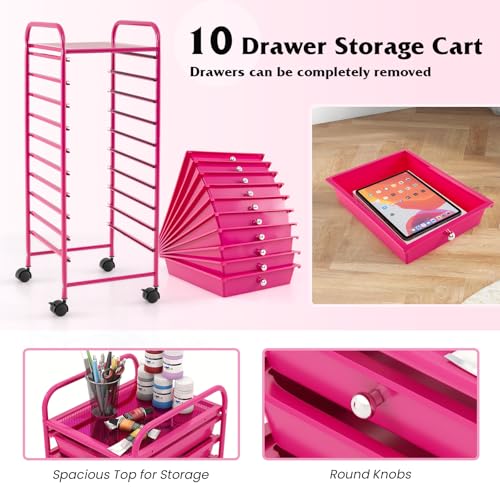 10 Drawer Storage Cart w