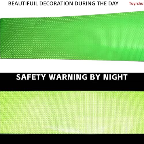 Green Reflective Tape Outdoor Waterproof 8 inch High Visibility Hazard Conspicuity Safety Industrial Marking Tape