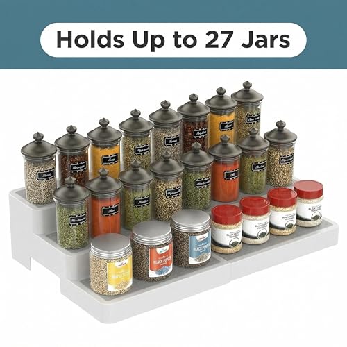 Expandable Spice Rack Organizer for Cabinet (2 Count)