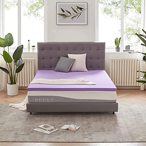1.5 Inch Gel Memory Foam Mattress Topper Ventilated Soft Pressure Relieve Mattress Pad