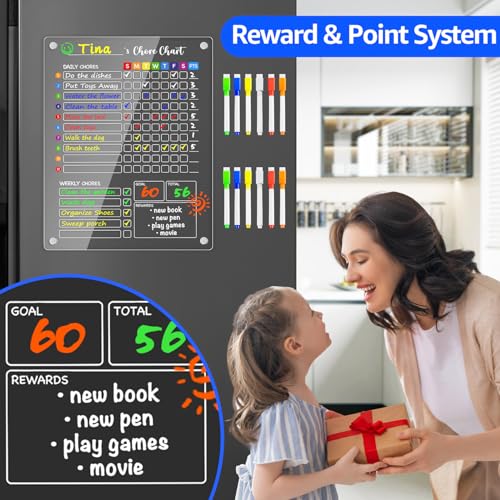 Acrylic Magnetic Chore Chart for Kids