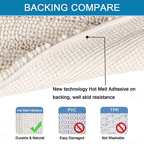 Bathroom Rugs Bath Rug Set 2 Piece Bathroom Contour Rug Toilet Mat Sets Non Slip Contour Bath Rug Ultra Thick Water Absorbent Striped Bath Mats Washable