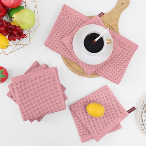 100% Cotton Waffle Weave Kitchen Dish Cloths 12 (12 Count)
