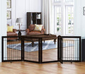 Freestanding Foldable Dog Gate Indoor with Door
