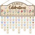 Wooden 3D Family Celebrations Birthday Calendar Wall Hanging