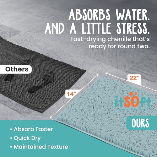 Small Chenille Bath Mats 22"x14"