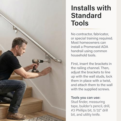 Silver 5ft ADA Handrail Kit