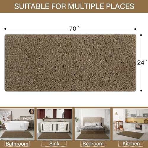 Luxury Bathroom Rug Shaggy Bath Mat 24 x 70 Inch