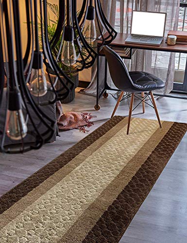 Custom Size Hallway Runner Rug Brown Color 31 inch Wide Select Your Length Non
